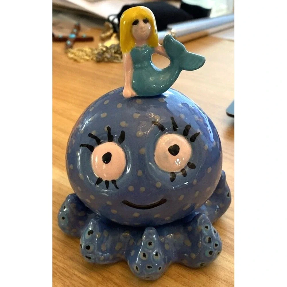 Vintage Mermaid on Octopus Figurine 5